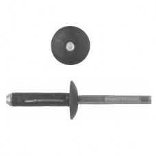 SPLIT TYPE RIVET 1/4 DIA. 3/16-3/8 GRIP BLACK ALUM. 
