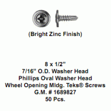 WHEEL OPENING MLDG TEK SCREWS