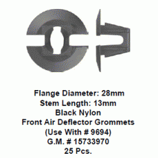 GM Front Air Deflector Grommet 13mm Stm Lgth   15733970 C & K Trucks 1999-
