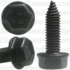  6-1.0 X 20mm Hex Washer Hd - Black Polyseal