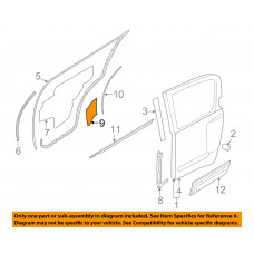 NISSAN OEM 05-12 Pathfinder Liftgate Tailgate Hatch-Protector 908769CA0A AND PROTECTOR-REAR DOOR,LH 828939CE0A