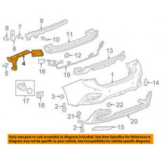 Chevrolet GM OEM 16-18 Cruze Rear Bumper-Side Support Left 84142839
